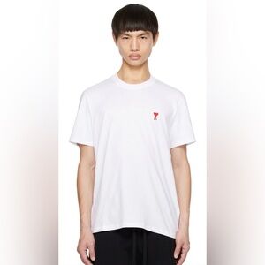 AMI Paris White Ami de Cœur T-shirt with flaw size small